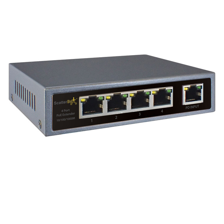 4Ch Gigabit PoE Switch & Extender