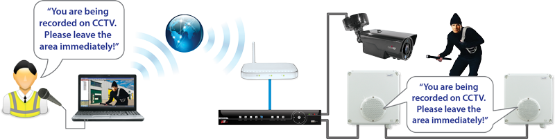 Adding An Extension Speaker To The VoiceOff Alarm Activated Message Player